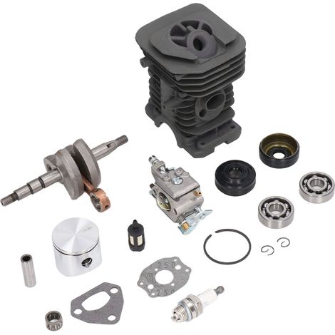 Kit de remplacement cylindre piston avec carburateur, roulement et joints d'huile pour tronçonneuse Husqvarna 137 142 136 141 (1/5)