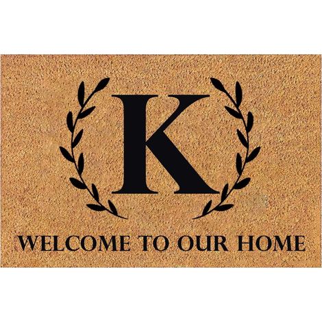 Tapis De Seuil - Tapis D'Entrée Extérieur Intérieur - 40 x 60 cm - En Fibres Naturelles Anti-Dérapant - Pour Porche Cuisine Salle De Séjour - 1 Pièce (1/4)