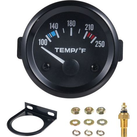 52-mm-12-V-Wassertemperaturanzeige mit weißer LED-Hintergrundbeleuchtung, 100–250 °F (40–120 °C) (1/5)