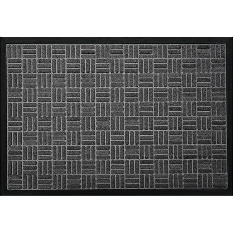1 Tapis de Cuisine Moderne Coureur Bordé Absorbant Antidérapant Lavable Gris - 45x75 cm (1/4)