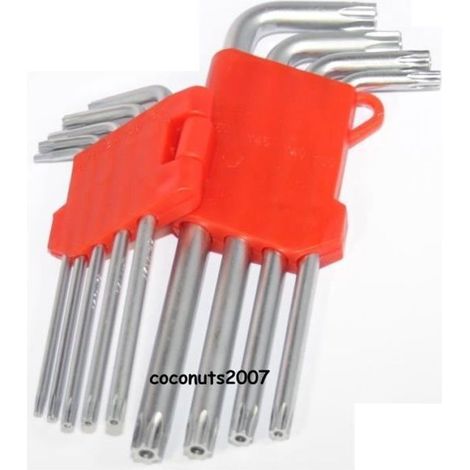 Jeu de clés Torx percées - COBYE - Chrome Vanadium - 9 pièces - Dimensions variées - Résistant à la corrosion