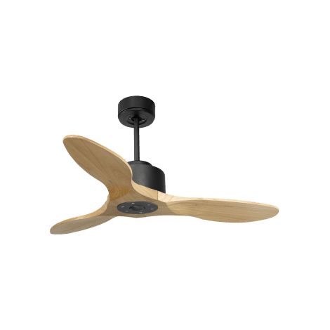 Modulo Regular Ring - Super destratificateur et ventilateur DC 106 cm noir pales bois clair sans Lumière 15 à 20 m² (1/5)
