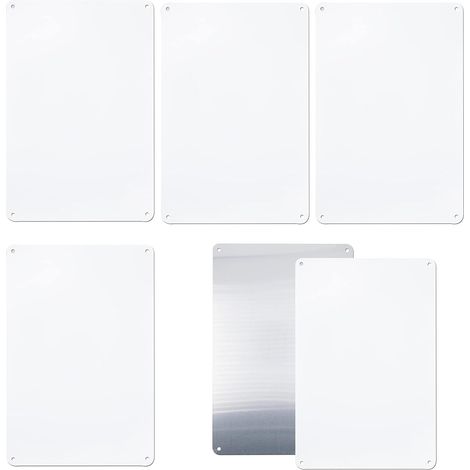 5 pièces Sublimation Blanks Aluminium Panel avec 4 Trous 300x200x0,65 mm Blank Metal Aluminium Sign Sublimation Board pour Production de Panneaux Publicitaires Transfert Thermique (1/5)