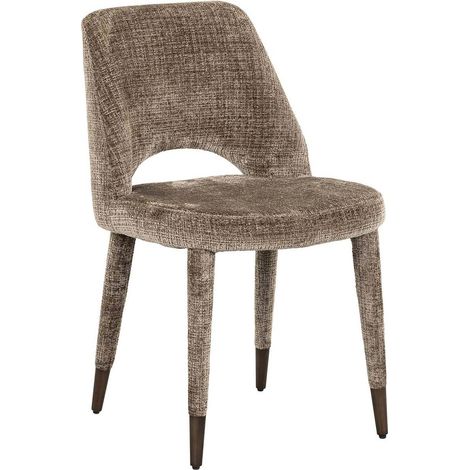 Chaise élégante ignifugée en chenille - Gris pierre élégante (1/5)
