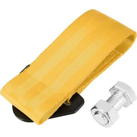 Sangle de remorquage de récupération de corde de remorquage de remorque de voiture de haute résistance de 2 tonnes avec des crochets (jaune) (1/5)