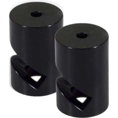 Lot de 2 supports déportés noirs Pour appliques murales ou plafonniers Crochet en V sécurisé Compatible avec câbles jusqu'à 6 mm Installation facile grâce aux vis et chevilles fournies (1/5)