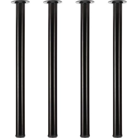 Set of Adjustable Metal Table Legs, 75 cm, Black (1/5)