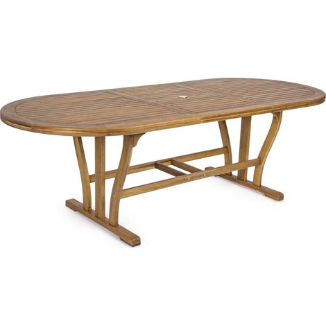 Tavolo allungabile classico da giardino in legno 100x180-240cm Noemi YES (1/5)