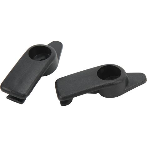 Paar schwarze Sonnenblenden-Befestigungswinkel 10411051, kompatibler Ersatz für Corvette C5 1997-2004, robuste Kunststoff-Halteklammern, 2er-Set. (1/5)