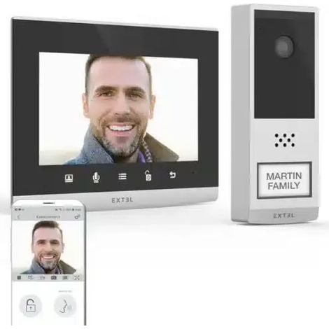 Videocitofono senza fili connesso a batterie WIFI 350 metri Extel