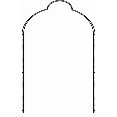 vidaXL Arco de jardín hierro negro 150x34x240 cm (1/2)