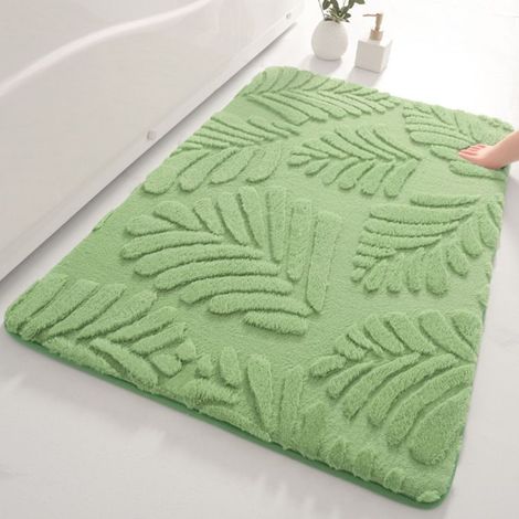 Weicher und flauschiger Badematte - Marke - Grün - 40x60cm - Saugfähig und rutschfest