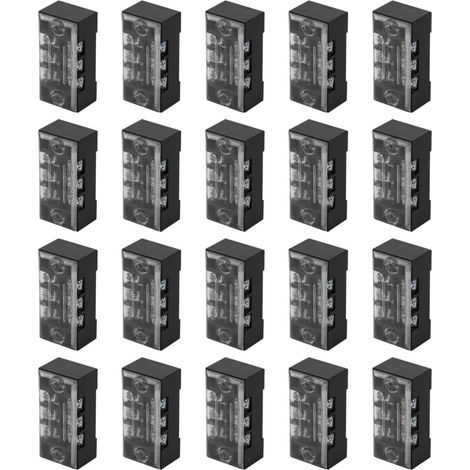 eur de fil Bornier fixe 20Pcs 3 Positions en Plastique et Métal pour Bornes à Câbles dans Tableau de Connexion (1/5)