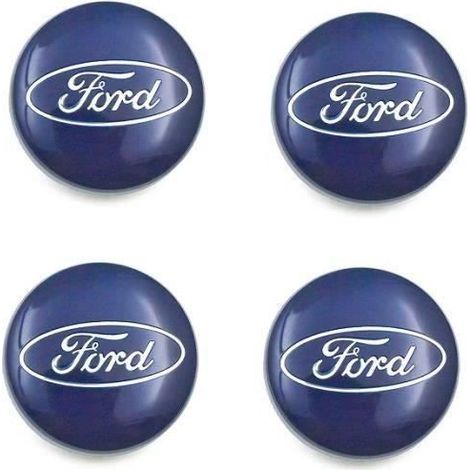 4 x OD54mm Bleu Ford logo enjoliveur Centre De Roue Jante Cache Moyeu Pour Focus Fiesta Mondeo Escort Ecosport Kuga