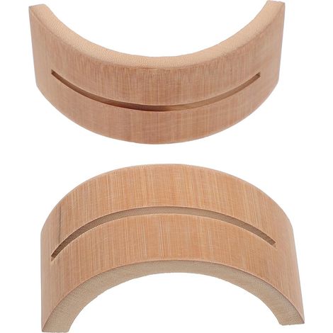 Support de Ventilateur Pliant Rétro en Matériau Synthétique Marron, Base Ronde Semicirculaire Stable Antidérapante pour Éventail Mandarin, Lot de 2 Pièces pour Présentation (1/5)