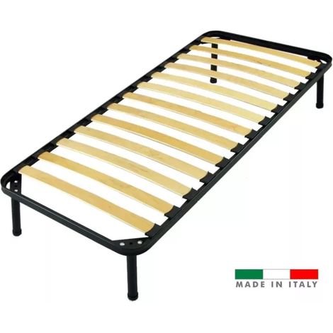 rete singola con 13 doghe in legno 80x190 cm
