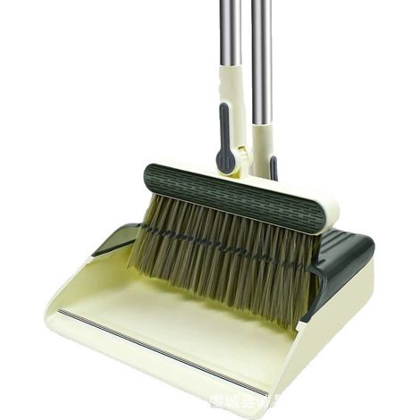 Juego de recogedor y escoba, combinación de recogedor y escoba para uso doméstico, combinación de recogedor y escoba de alta resistencia, juego de recogedor y escoba de mango largo para cocina, oficin