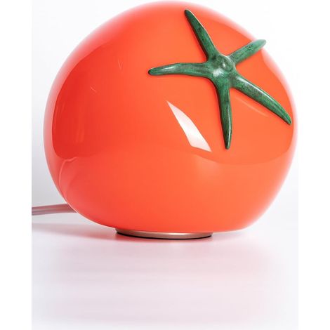 Lampe de table en verre en forme de tomate, veilleuse à intensité variable alimentée par USB, 3 modes de couleur, lampe décorative pour chambre, cuisine et décoration intérieure, rouge (1/5)