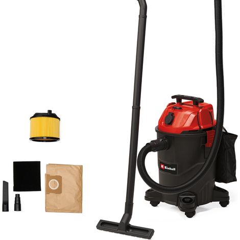 Einhell Aspirateur eaux et poussières TC-VC 1825 A (1 250 W, cuve de 25 L, capacité d’aspiration de 180 mbar) Livré avec buses, filtres et sac