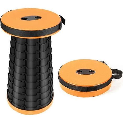 Tabouret pliable et rétractable à hauteur réglable, chaise pliante portable, tabouret pliant d'extérieur, tabouret pliant en plastique pour l'alpinisme, le camping, la pêche et la chasse. (1/5)