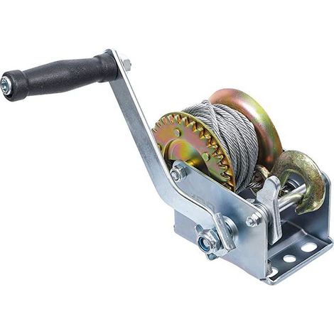 Treuil a cable manuel pour remorque a embarcation (1/2)