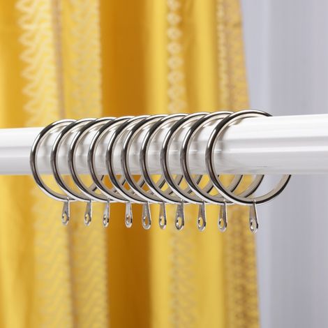 Set mit 10 römischen Ringen für Ösen- oder Faltenbandgardinen mit Armausschnitt, O-förmige Ringe.