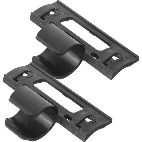 Supporto per pompa da bicicletta, attacco per pompa, per l'uso in movimento, plastica leggera, 8,5 x 6 cm, nero (1/5)
