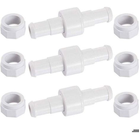 Raccord Rotatif Tuyau Arrosage - D20 - Pour Robot Nettoyeur Piscine - Lot de 3 Pièces (1/4)
