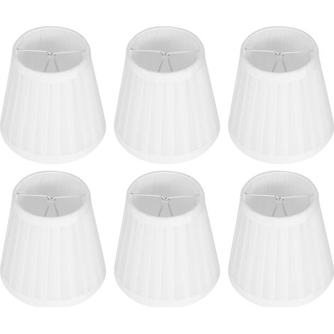6er-Pack Lampenschirme als Ersatz für E14-Fassung, weiß, für Wand- und Deckenleuchten (1/5)