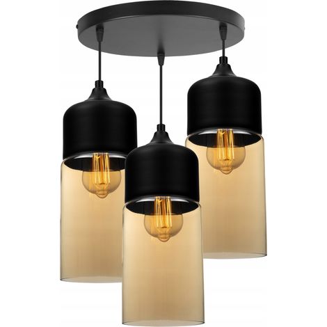LAMPADAIRE SUSPENDU, PLAFONNIER EN VERRE, ABAT-JOUR LED (1/5)