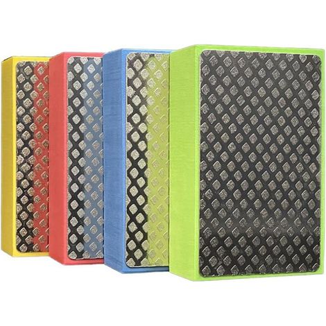 Ensemble de 4 disques de polissage diamantés universels pour carrelage, porcelaine, pierre, granit et surfaces en maille : grain 60, 100, 200 et 400. (1/5)