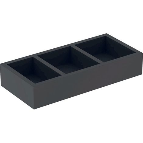 Insert de tiroir GE, division en H pour tiroir supérieur, 32,3x5,9x15cm, lave (1/3)