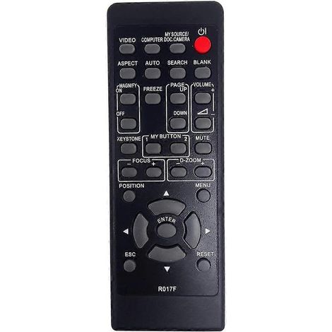 Télécommande pour projecteur R017F compatible avec les modèles Hitachi BZ-1, CP-A221N, CP-A222WN, CP-A301N, CP-A302WN, CP-A352WN et CP-AW2519N. (1/4)