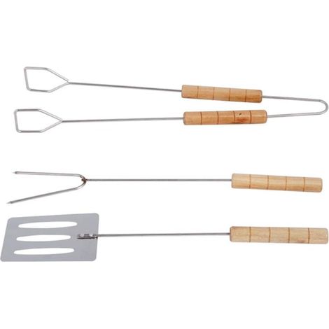 CSPARKV mit 3 unverzichtbaren Outdoor-Grillutensilien mit Zange, Gabel und Spatel für alle Grillbedürfnisse