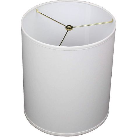 Abat-jour tambour en tissu avec fixation araignée (lin blanc) - 12 pi de diamètre supérieur x 12 pi de diamètre inférieur x 14 pi de hauteur (1/5)