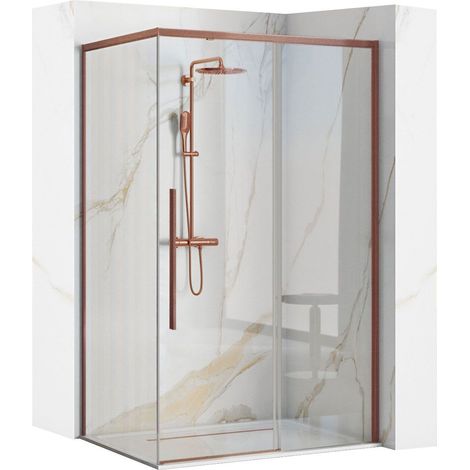 REA DUSCHKABINE SOLAR 90X120 BRUSH COPPER
