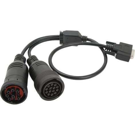 Adaptateur de Diagnostic Aramox OBD2, Adaptateur de Câble de Diagnostic 14 Broches 9 Broches 457‑6114 Caoutchouc ABS Haute flexibilité pour ET3 OBD2 317‑7485. (1/5)