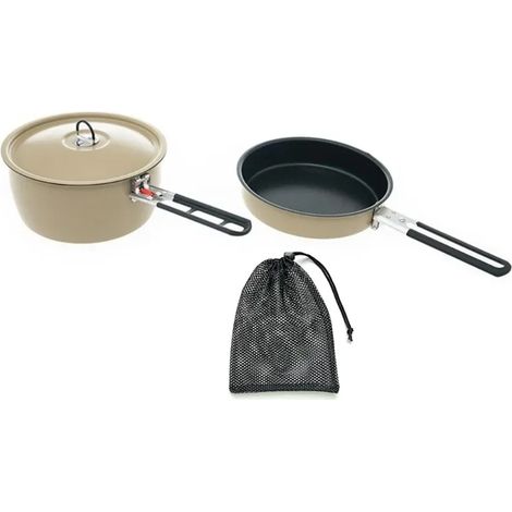 Casserole portable à chauffage rapide pour extérieur, poêle à frire avec fond antidérapant, casserole légère pour le camping, réchauds portables peu encombrants (1/5)