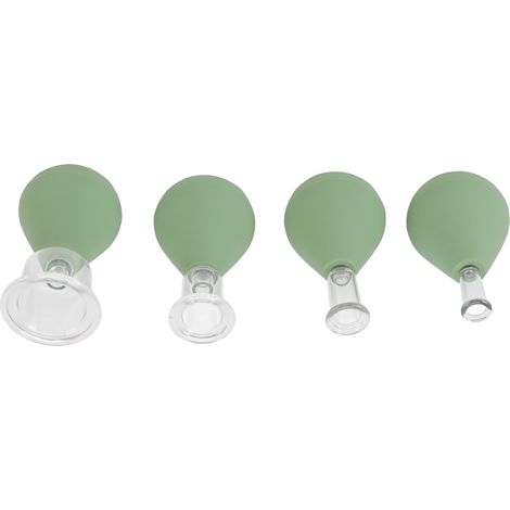 Kit de 4 ventouses pour le visage : favorise le sommeil, raffermit la peau et atténue les ridules. Utilisation à domicile et en institut de beauté. (1/5)
