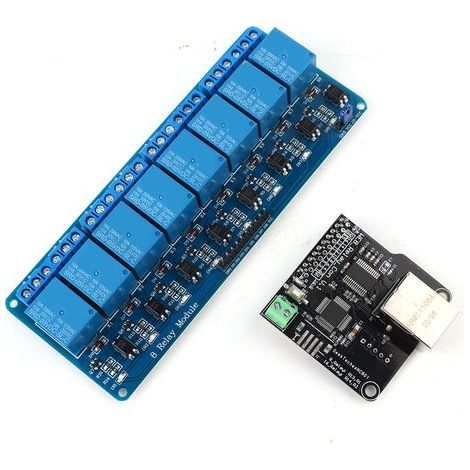 Ethernet-Modul 8 Relais LAN-Steuerung Webserver RJ45-Anschluss (1/5)