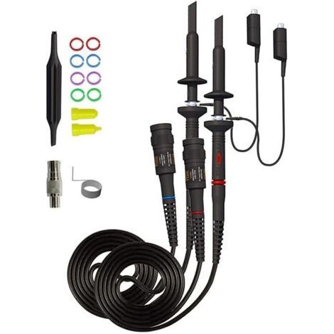 FENOPLASTICASonde d'oscilloscope universelle avec Kit d'accessoires, sondes à pince d'oscilloscope 200MHz avec Kit de cables de Test BNC vers Minigrabber (1/4)