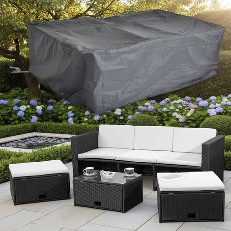 Copertura/copertura protettiva Melko per mobili da giardino, nero, 247 x 130 x 108 cm