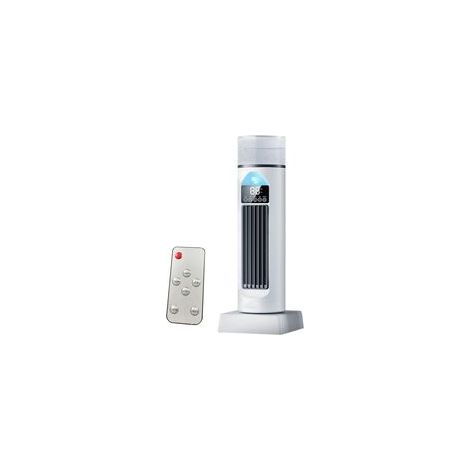 Leiser, blattloser Turmventilator – 3-in-1-Funktion: Luftkühler mit Luftbefeuchtung – 6 Geschwindigkeitsstufen – Inklusive Fernbedienung – Für Schlafzimmer und Büro (1/5)