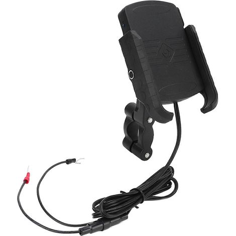 2-in-1-Lenkerladegerät mit kabelloser Ladefunktion (15 W, QC3.0, USB-Schnellladefunktion) und Motorrad-Handyhalterung (12–24 V)