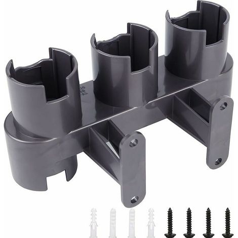 Support d'Accessoires Mural,Ensemble de Convertisseur d'Adaptateur pour Dyson V11 V10 V8 V7, Remplacement Support de fixation pour Aspirateur Dyson(Gris, avec le paquet de pièces) (1/5)