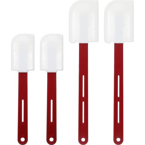 Hitzebeständige Silikonspatel, flexible Gummispatel mit Griffen zum Kochen, Backen und Mischen (10 und 14 Zoll) (1/5)