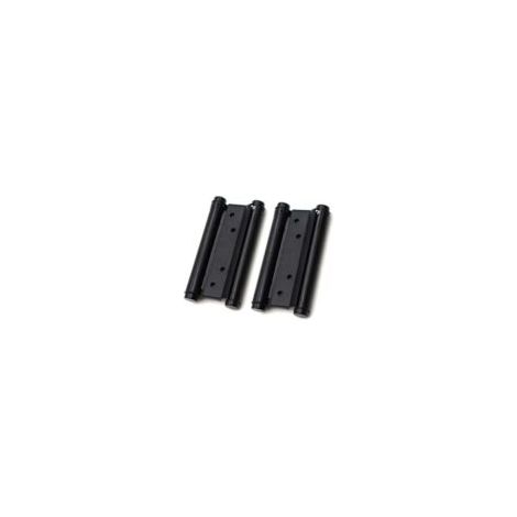 1 Paar Doppeltürbänder aus Edelstahl, schwarz, 76 mm - Crezuo