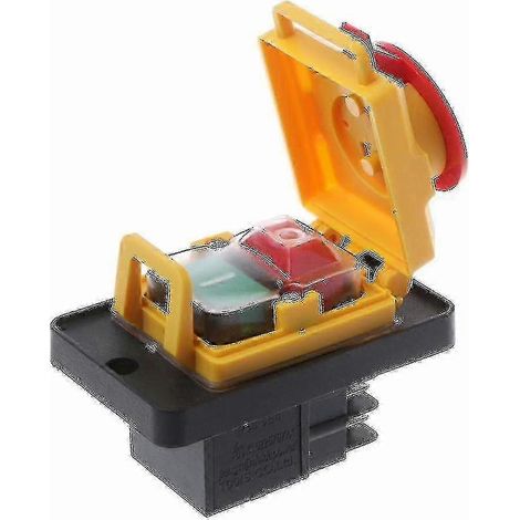 Interrupteur poussoir magnétique KJD12 250 V 16 A sans relâchement - 4 broches démarrage/arrêt