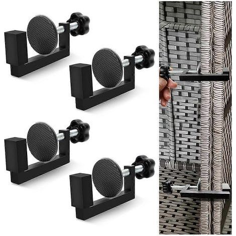 Lot de 6 clips pour mobilier de jardin, pinces pour canapé d'angle réglable, fixations pour meubles en osier et fourrure. (1/4)