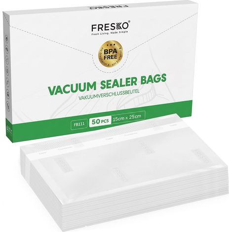Sacs Sous Vide Alimentaire Gaufrés 15x25 cm, 50 Sachets (1/5)